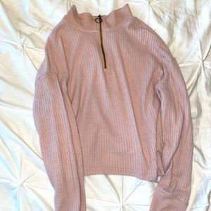 women’s xs cropped half zip sweater